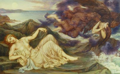 嵐の海の後の港、1905 作： Evelyn De Morgan